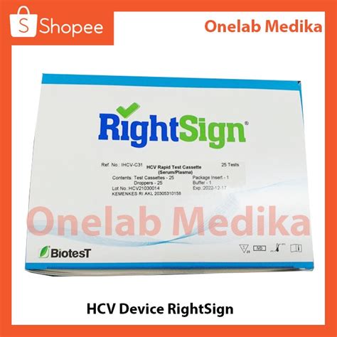 Jual Hcv Rapid Test Card Serum Plasma Rightsign Hcv Rapid Test Device