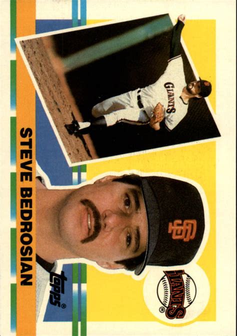 Topps Big San Francisco Giants Baseball Card Steve Bedrosian