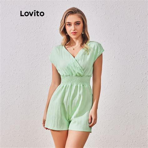 Lovito Macac O Elegante Bata Lisa Para Mulheres Lbl Shopee