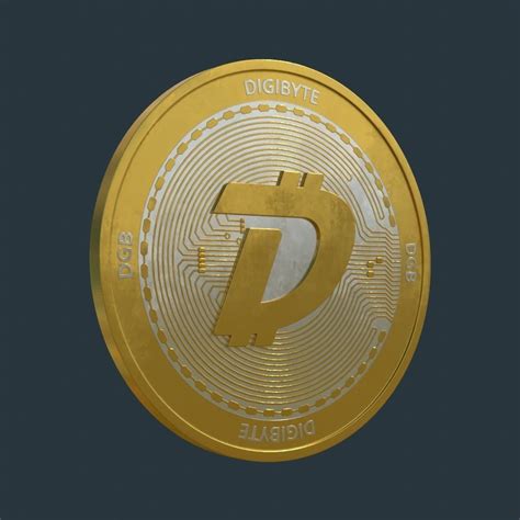 DigiByte DGB Cryptocurrency Coin 3D Model CGTrader