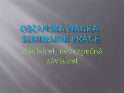 Ppt Ob Ansk Nauka Semin Rn Pr Ce Powerpoint Presentation Free