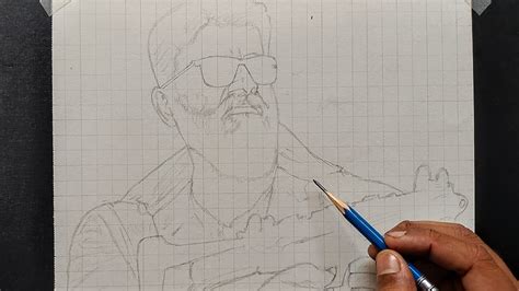 Thunivu Ajith Kumar Outline Drawing Drawing Thunivu Thalaajith