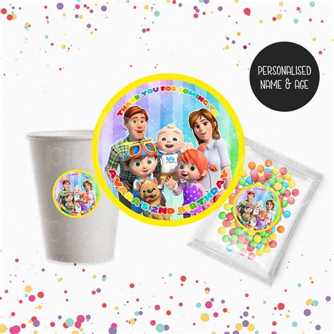 Cocomelon Round Stickers 60mm Pikit Kids