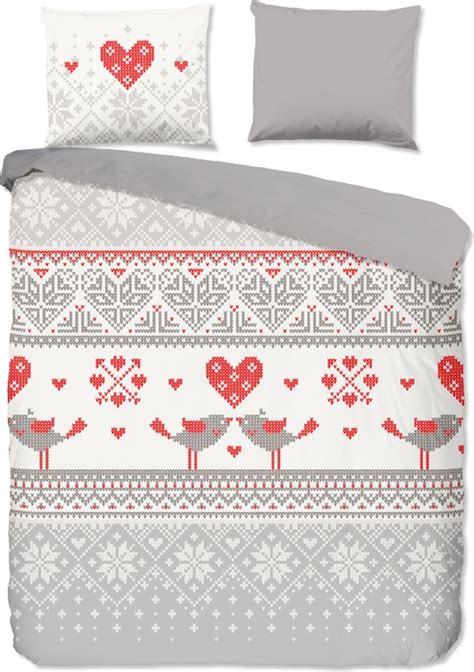 Warme Flanel Dekbedovertrek Love Birds 200x200 220 Tweepersoons