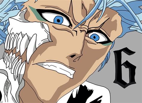 Colored Drawing Of Grimmjow Bleach By Iamcourier On Deviantart