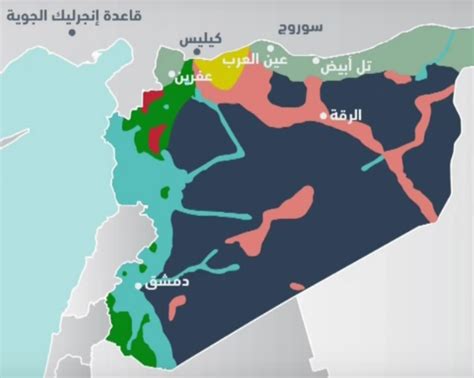 سوريا 2015 مناطق سيطرة ونفوذ أطراف الصراع • نون بوست