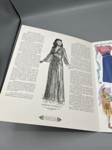 Vintage Barbara Stanwyck Paper Doll Book Uncut Published In