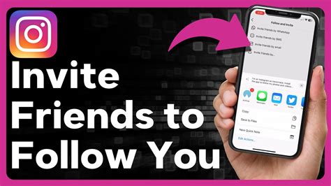 How To Invite Friends To Follow You On Instagram Youtube