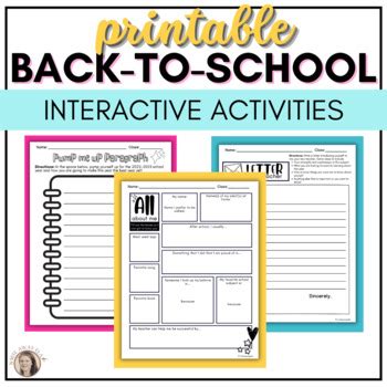 Back-to-School Interactive Activities for Secondary Students - PRINT