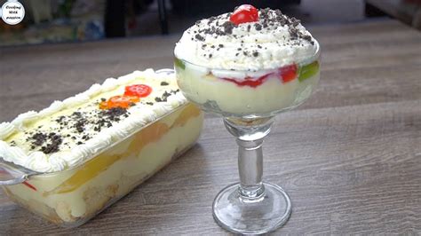 Trifle Recipe Fruit Custard Trifle Recipe Easy Dessert Recipe Cooking With Passion Youtube