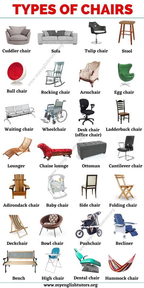 Types Of Chairs List Of 25 Awesome Types Of Chairs With The Picture