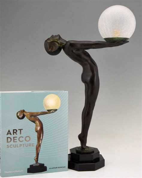 Pair Art Deco style lamps nude Clarté LUMINA 65 cm Deconamic