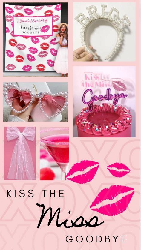 Kiss The Miss Goodbye Bachelorette Party Theme In Bridal Party