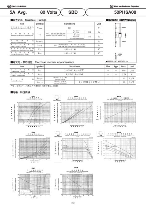 Phsa Nihon Inter Electronics Sbd Hoja De Datos Ficha T Cnica