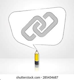 Yellow Lead Pencil Reflection Drawing Digital Stock Vector Royalty