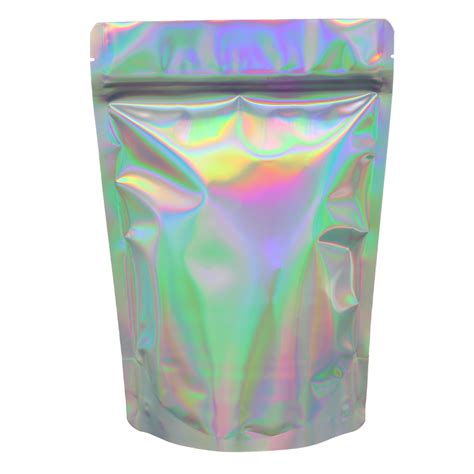 G Holographic Stand Up Pouch With Zip Pogo Packaging