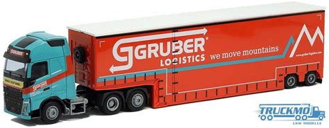 AWM Gruber Volvo 12 XL Aerop Low Bed Semitrailer 75299 TRUCKMO