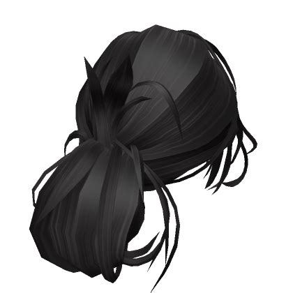 Messy Lush Grunge Low Bun Black Roblox