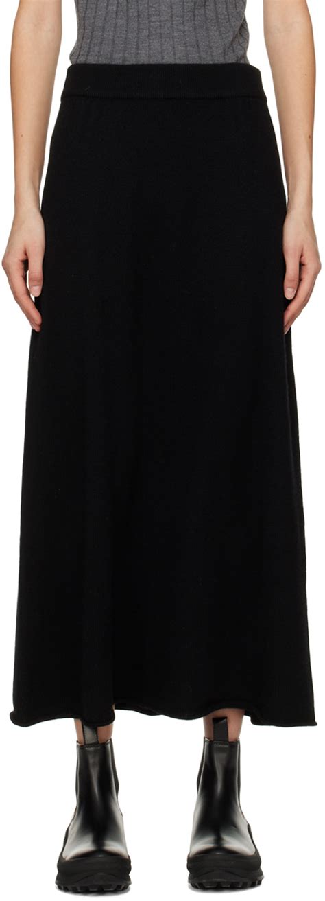 Lisa Yang Black The Elin Midi Skirt Ssense