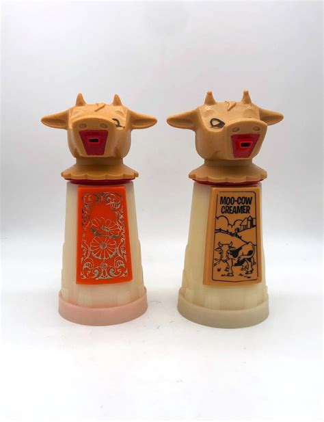 Moo Cow Creamer By Whirley Industries 1970s Pair Of Plastic Creamers Etsy