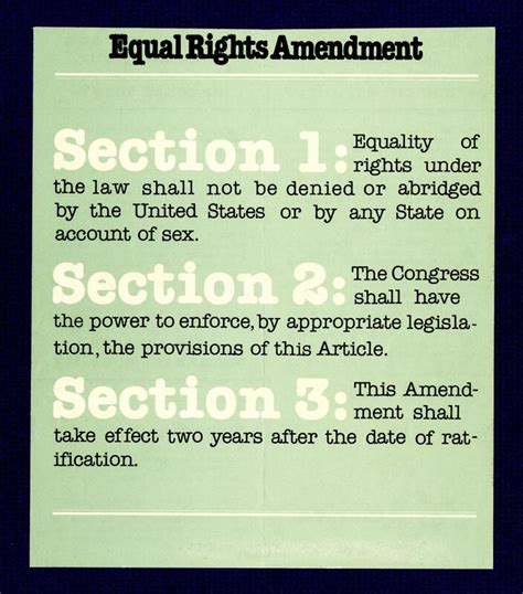 The Equal Rights Amendment