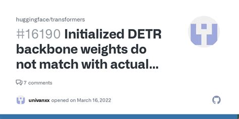 Initialized DETR Backbone Weights Do Not Match With Actual Pretrained