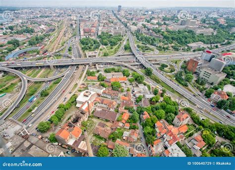 Aerial View Of City Of Belgrade Stock Image Image Of Architecture