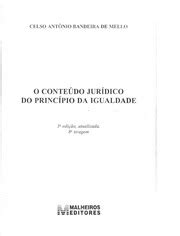 Conte Do Jur Dico Do Princ Pio Da Igualdade Celso Antonio Bandeira