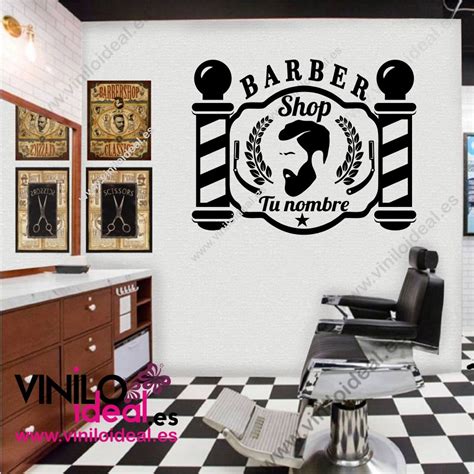 Vinilo Decorativo Barber Shop Pegatinas Para Barber As Decoraci N De