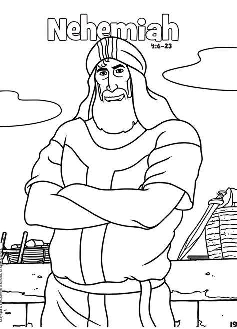 Nehemiah Bible Coloring Pages Sketch Coloring Page