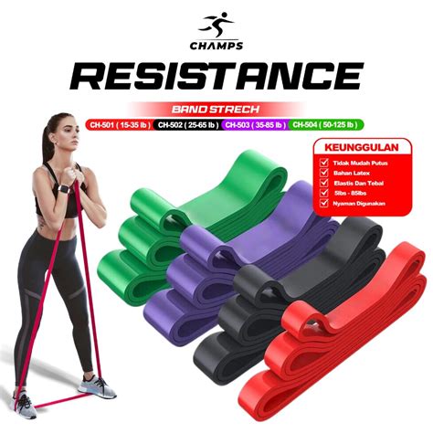 Jual CHAMPS Resistance Stretch Bands Tali Elastis Fitness Karet Loop