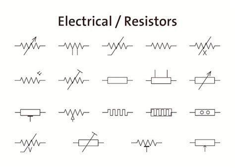 Electrical Resistor Schematic Symbols