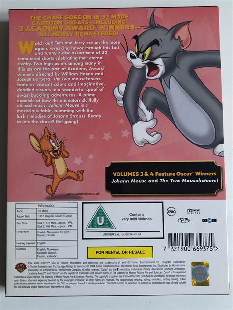 Tom And Jerry Volumes 3 And 4 Dvd Collector S Edition Directed By William Hanna Joseph