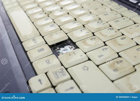 Dirty Laptop Keyboard How To Clean Dirty Computer Keyboard Stock Image