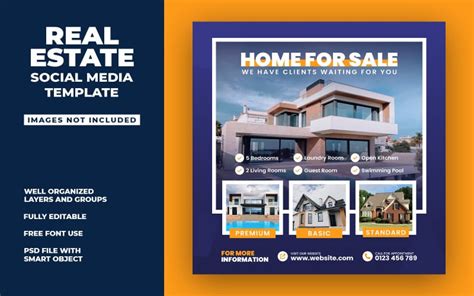 Real Estate Social Media Template Psd Templatemonster