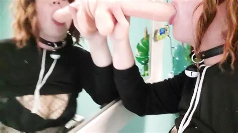 Sissy Deepthroats Massive Dildo Shemale Ladyboy Porn Feat Mattie Lux Xhamster