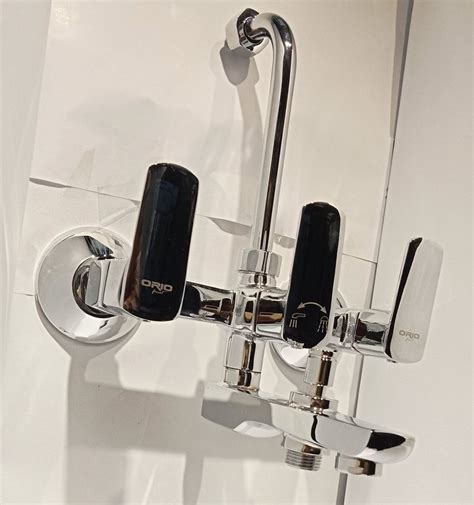 Three Handle Crysta In Brass Wall Mixer For Bathroom Fitting At Rs