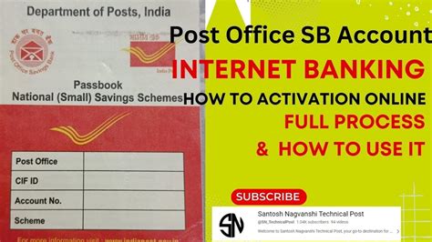 Post Office Sb Account Posb A Guide To Internet Banking Activation First Login Net Banking