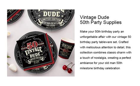 Hipvvild Vintage 50th Birthday Decorations For Men