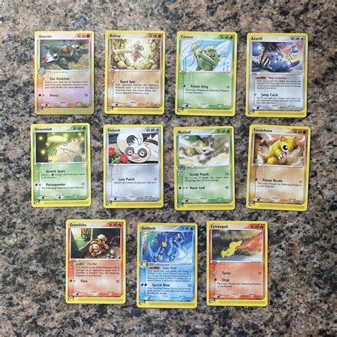 Lot Of 11 Pokémon TCG EX Sandstorm Set Reverse Holo Anorith Golduck