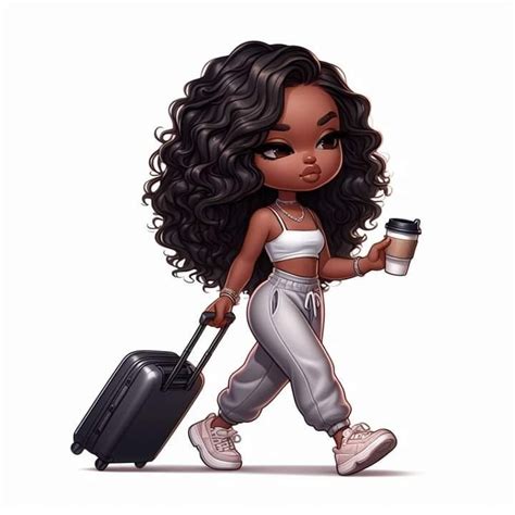 Black Doll Wallpaper Mixed Girl Pfp Cartoon Melanin Cartoon Black Art