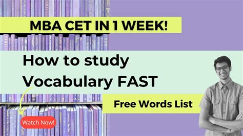 How To Study Vocabulary For Mba Cet Best Crack Every Test Vocab Sheet