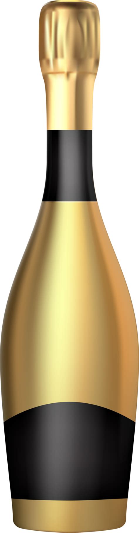 Botella De Champagne Dorada 11016176 Png