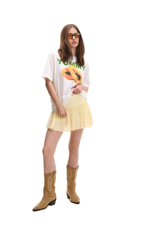 Fust Mini Culoare Nude Cropp Cu X