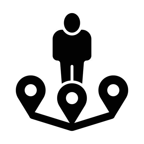 Nearby Destinations Vector Glyph Icon For Personal And Commercial Use