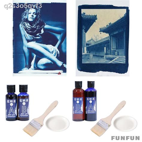 Jacquard Cyanotype Sensitizer Set Photographic Blueprint Printing Dry