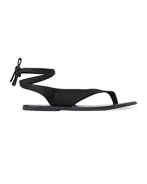 The Row Nubuck Beach Sandals In Black Lyst