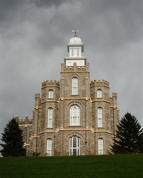 Logan Utah Temple in a Storm