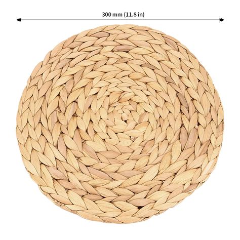 Japchet Pack Round Wicker Placemats Inch Round Woven Natural