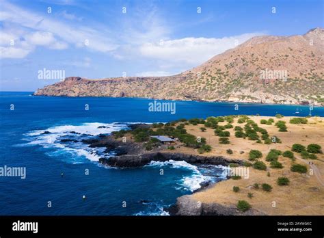 Aerial View Of Tarrafal Coast Ponta De Atum In Santiago Island In